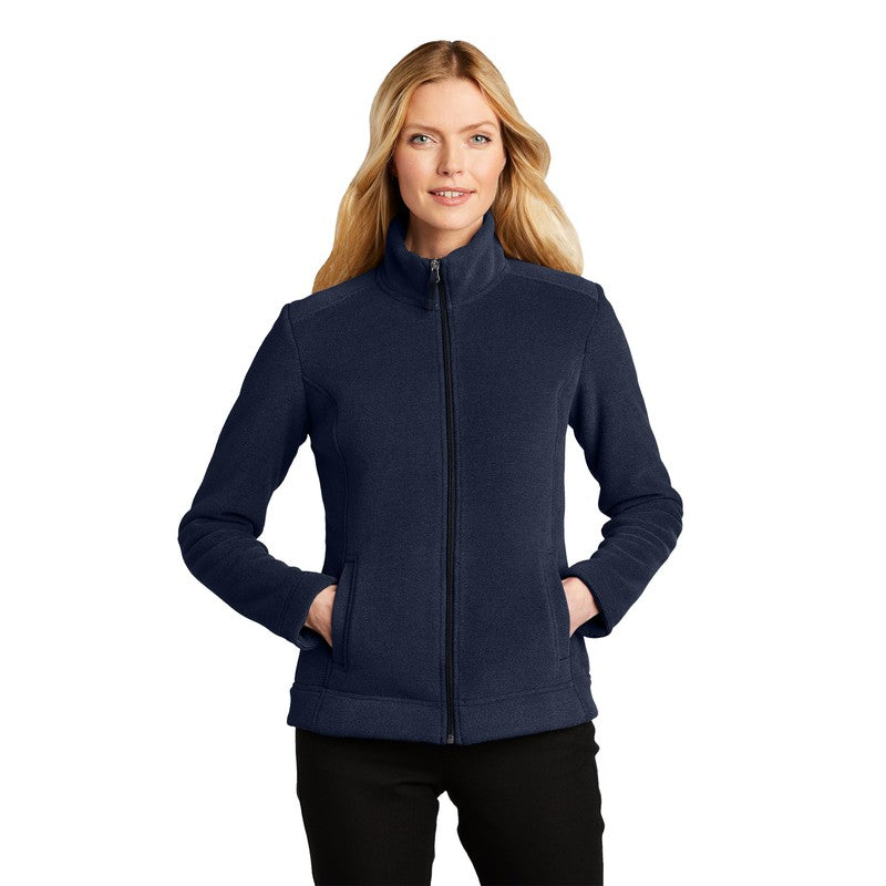 NEW SEI Ladies Ultra Warm Brushed Fleece Jacket- Insignia Blue/ River Blue