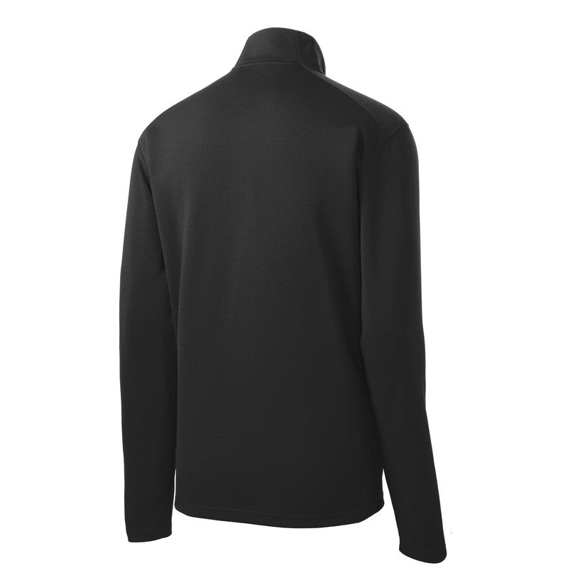 Sport-Wick® Textured 1/4-Zip Pullover - BLACK
