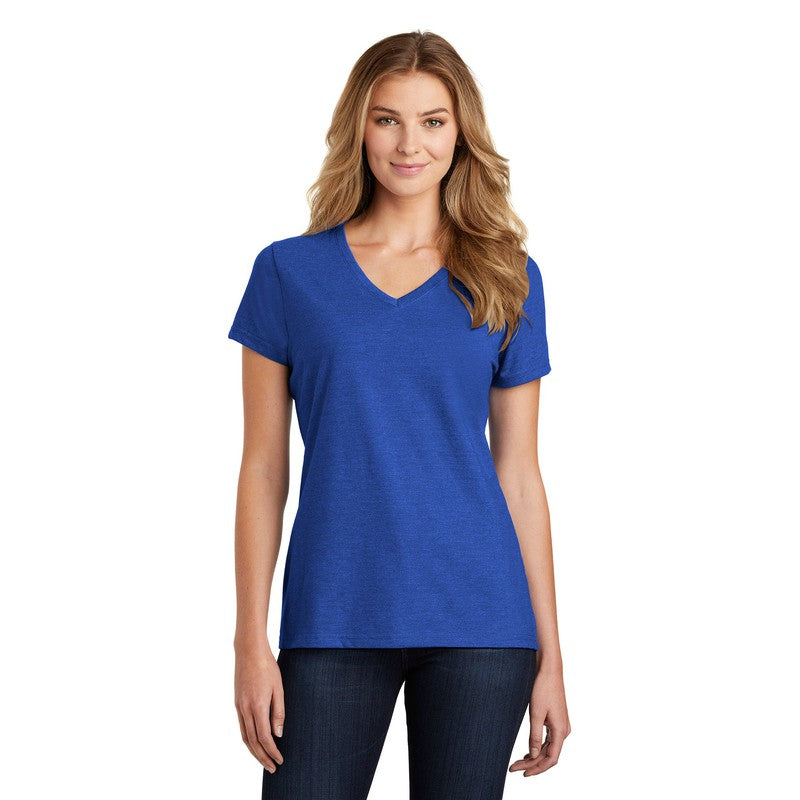 NEW SEI - Port & Company Ladies Fan Favorite Blend V-Neck Tee - True Royal Heather