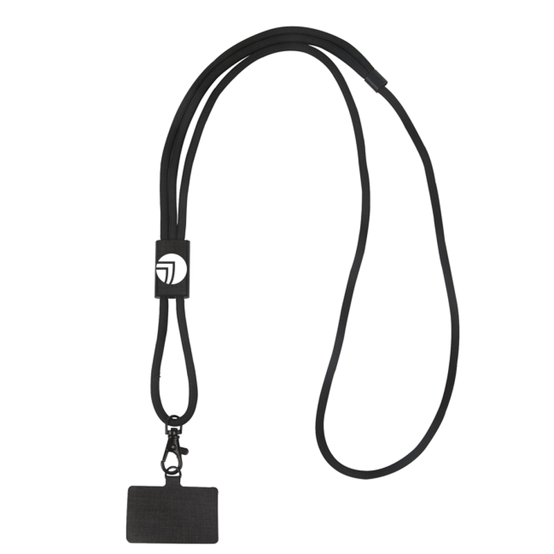 SEI Lany Adjustable RPET Phone Lanyard - Black