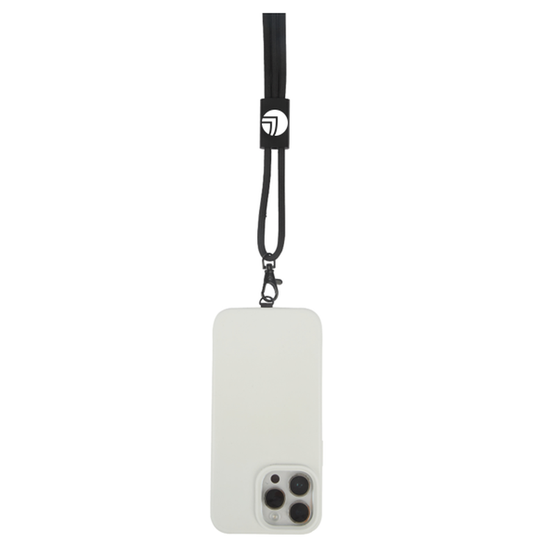 SEI Lany Adjustable RPET Phone Lanyard - Black