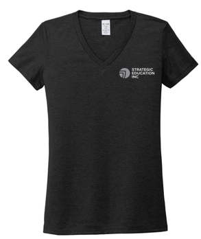 T4G Allmade® Women’s Tri-Blend V-Neck Tee - Space Black