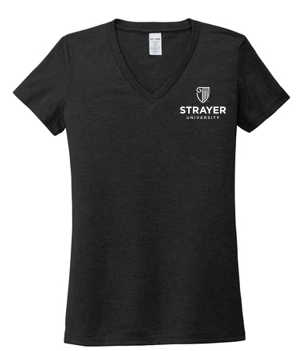 T4G Allmade® Women’s Tri-Blend V-Neck Tee - Space Black