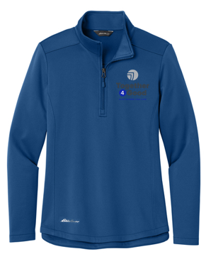T4G Eddie Bauer® Women’s Smooth Mid Layer Fleece 1/2-Zip - Cobalt Blue