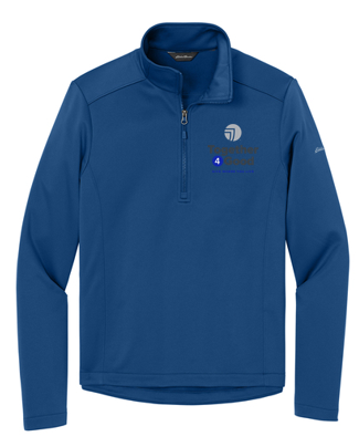 T4G Eddie Bauer® Smooth Mid Layer Fleece 1/2-Zipe - Cobalt Blue