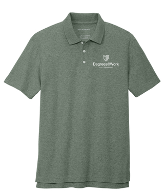 T4G Port Authority® C-FREE ® Cotton Blend Pique Polo - Dark Green Heather