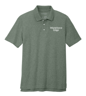 T4G Port Authority® C-FREE ® Cotton Blend Pique Polo - Dark Green Heather