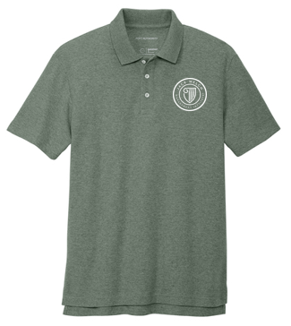 T4G Port Authority® C-FREE ® Cotton Blend Pique Polo - Dark Green Heather