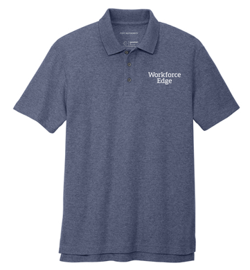 T4G Port Authority® C-FREE ® Cotton Blend Pique Polo - Navy Heather