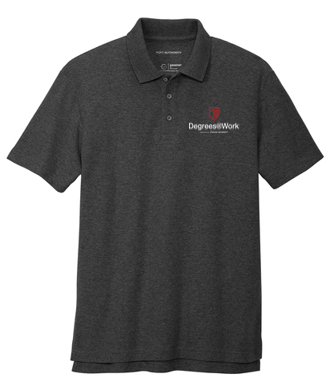 T4G Port Authority® C-FREE ® Cotton Blend Pique Polo - Charcoal Heather
