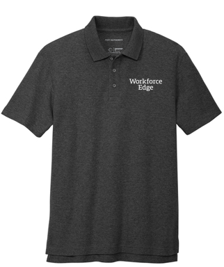 T4G Port Authority® C-FREE ® Cotton Blend Pique Polo - Charcoal Heather