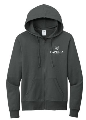 T4G Allmade® Unisex Organic French Terry Full-Zip Hoodie - Terrain Grey