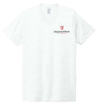 T4G Allmade® Unisex Tri-Blend V-Neck Tee - Fairly White