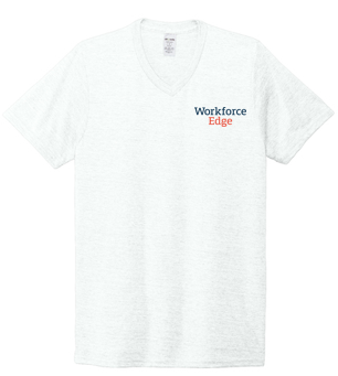 T4G Allmade® Unisex Tri-Blend V-Neck Tee - Fairly White