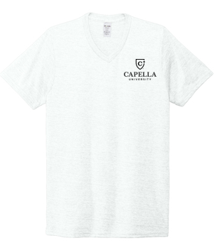 T4G Allmade® Unisex Tri-Blend V-Neck Tee - Fairly White
