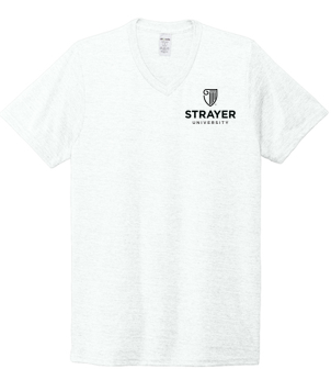 T4G Allmade® Unisex Tri-Blend V-Neck Tee - Fairly White