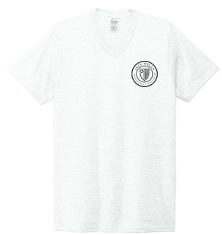 T4G Allmade® Unisex Tri-Blend V-Neck Tee - Fairly White