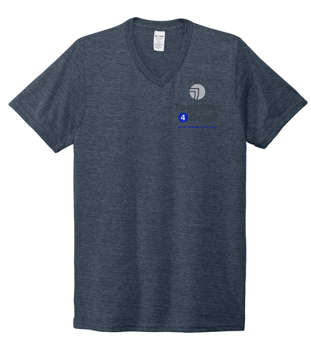 T4G Allmade® Unisex Tri-Blend V-Neck Tee - Rebel Blue