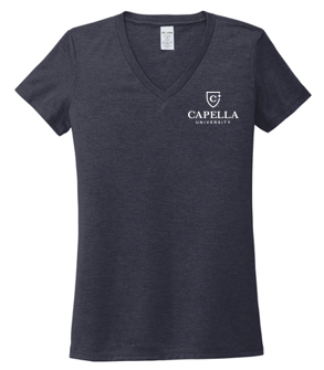 T4G Allmade® Women’s Tri-Blend V-Neck Tee - Rebel Blue