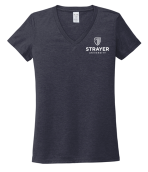 T4G Allmade® Women’s Tri-Blend V-Neck Tee - Rebel Blue