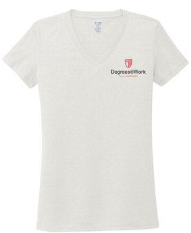 T4G Allmade® Women’s Tri-Blend V-Neck Tee - Fairly White