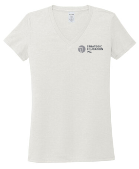 T4G Allmade® Women’s Tri-Blend V-Neck Tee - Fairly White