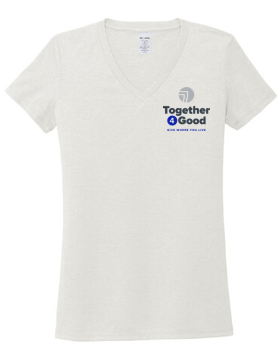 T4G Allmade® Women’s Tri-Blend V-Neck Tee - Fairly White