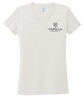 T4G Allmade® Women’s Tri-Blend V-Neck Tee - Fairly White