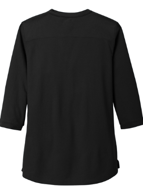 SOPHIA OGIO ® Ladies Jewel Henley - BLACK