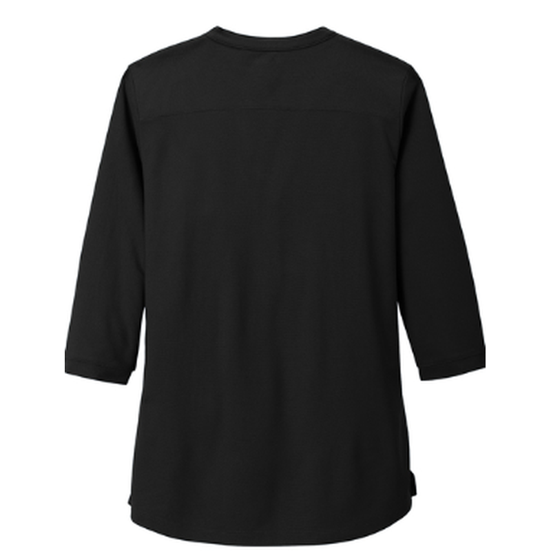 SOPHIA OGIO ® Ladies Jewel Henley - BLACK