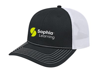 SOPHIA Cap America Trucker Mesh Back Cap - BLACK/WHITE