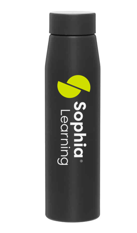 SOPHIA h2go 24 oz. aluminum water bottle - MATT BLACK