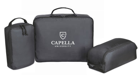T4G Renew rPET 3 Piece Packing Cube Set - BLACK