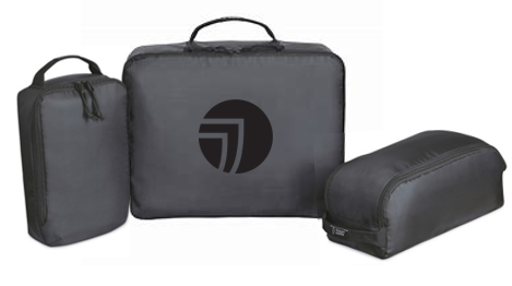 T4G Renew rPET 3 Piece Packing Cube Set - BLACK