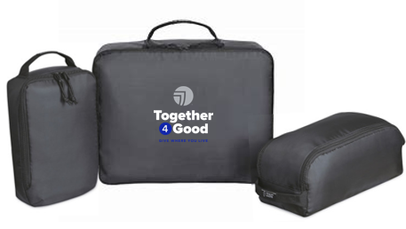 T4G Renew rPET 3 Piece Packing Cube Set - BLACK
