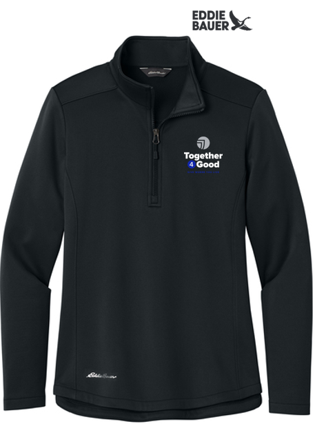 T4G Eddie Bauer® Women’s Smooth Mid Layer Fleece 1/2-Zip - BLACK