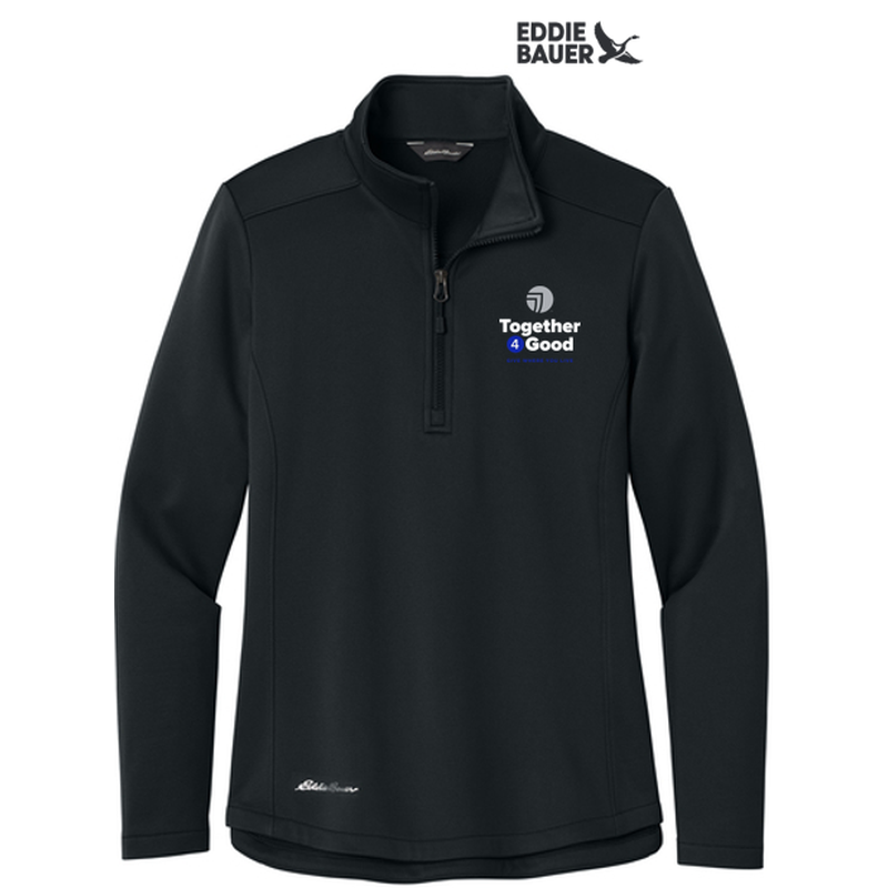 T4G Eddie Bauer® Women’s Smooth Mid Layer Fleece 1/2-Zip - BLACK