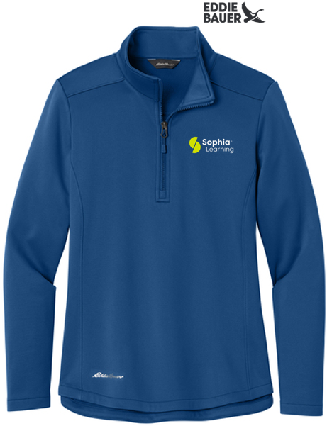 T4G Eddie Bauer® Women’s Smooth Mid Layer Fleece 1/2-Zip - Cobalt Blue