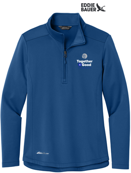 T4G Eddie Bauer® Women’s Smooth Mid Layer Fleece 1/2-Zip - Cobalt Blue