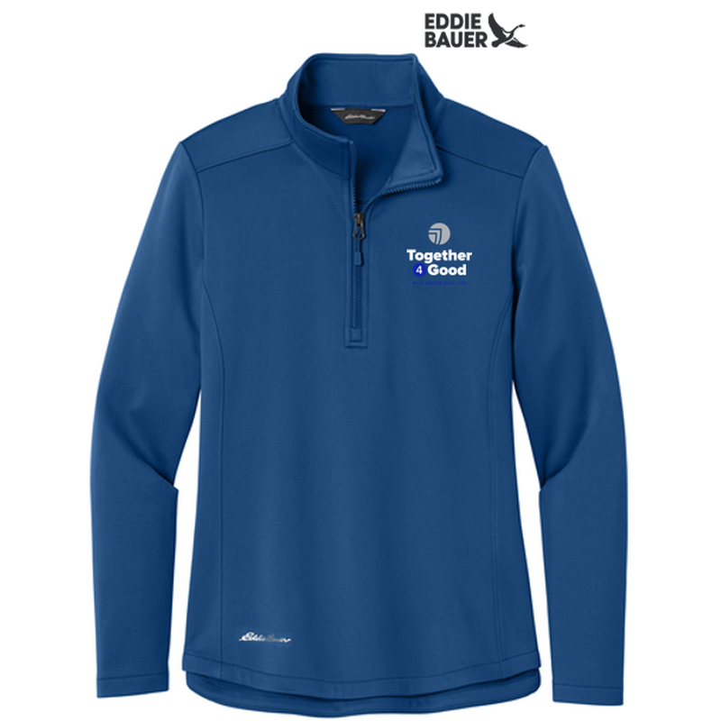 T4G Eddie Bauer® Women’s Smooth Mid Layer Fleece 1/2-Zip - Cobalt Blue