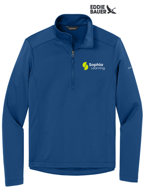 T4G Eddie Bauer® Smooth Mid Layer Fleece 1/2-Zipe - Cobalt Blue