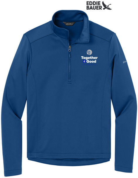 T4G Eddie Bauer® Smooth Mid Layer Fleece 1/2-Zipe - Cobalt Blue