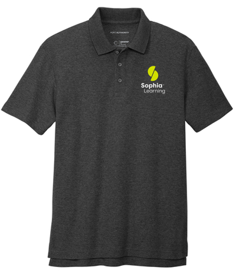T4G Port Authority® C-FREE ® Cotton Blend Pique Polo - Charcoal Heather