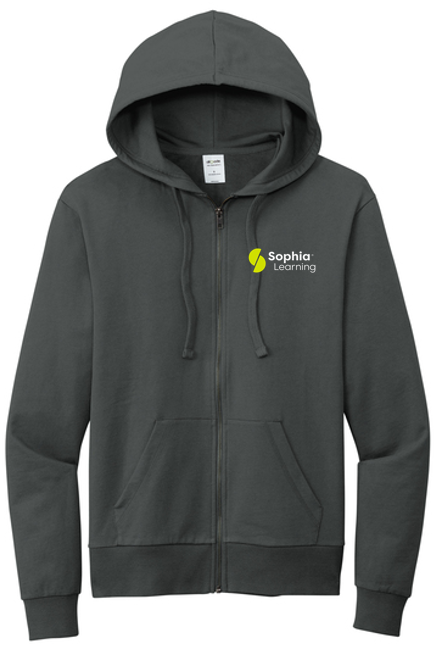 T4G Allmade® Unisex Organic French Terry Full-Zip Hoodie - Terrain Grey