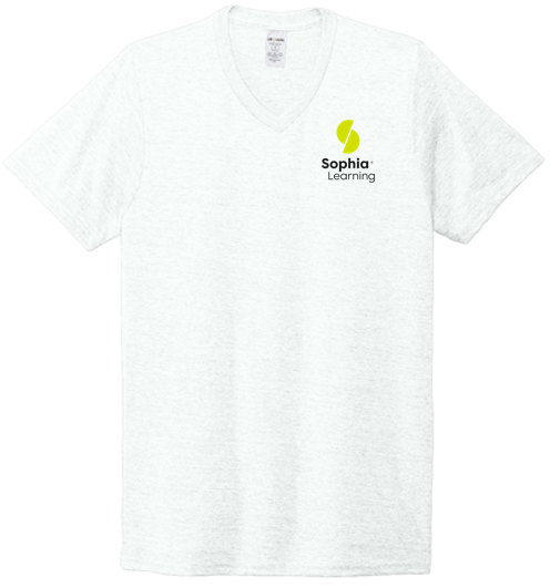 T4G Allmade® Unisex Tri-Blend V-Neck Tee - Fairly White