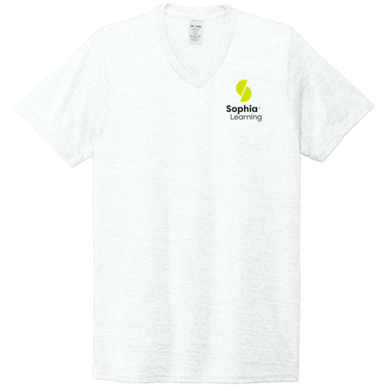 T4G Allmade® Unisex Tri-Blend V-Neck Tee - Fairly White