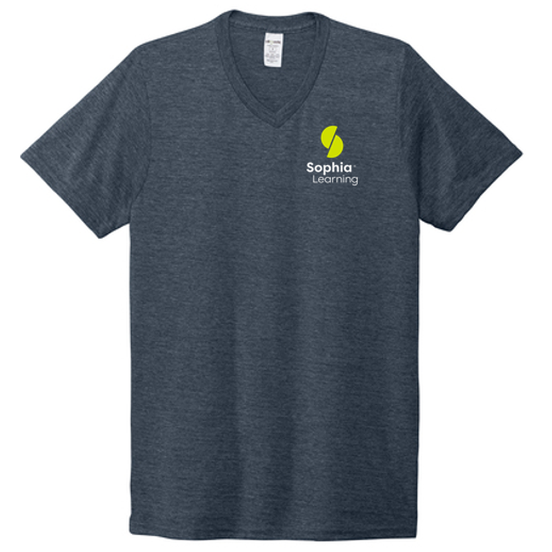 T4G Allmade® Unisex Tri-Blend V-Neck Tee - Rebel Blue