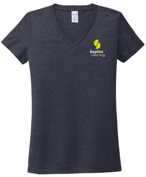 T4G Allmade® Women’s Tri-Blend V-Neck Tee - Rebel Blue