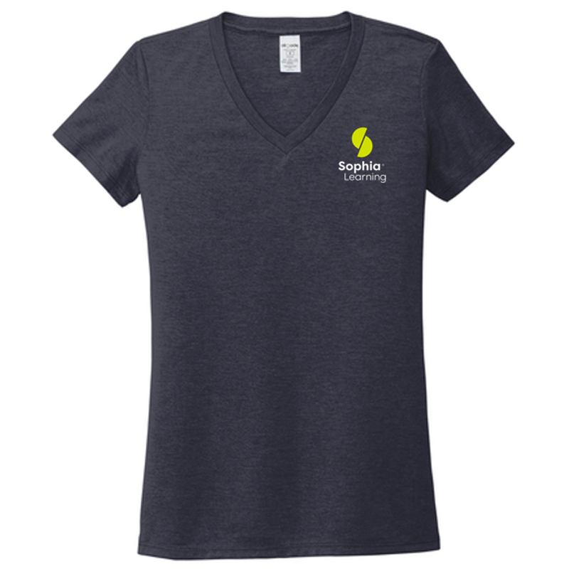 T4G Allmade® Women’s Tri-Blend V-Neck Tee - Rebel Blue