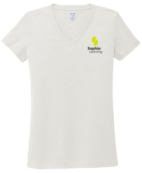 T4G Allmade® Women’s Tri-Blend V-Neck Tee - Fairly White